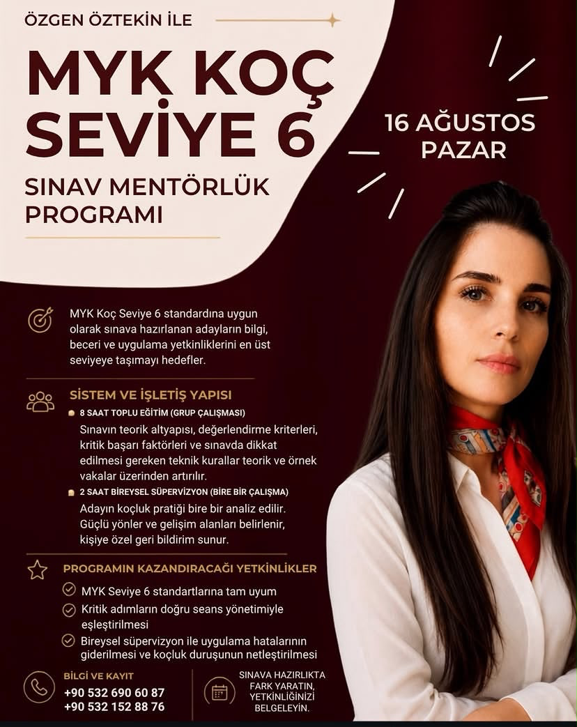 MYK Koç Seviye 6 Sınav Mentörlük Programı